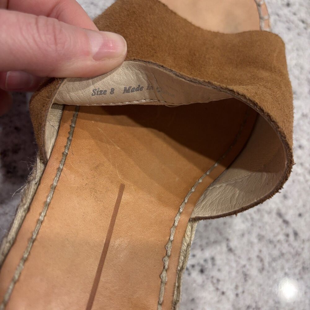 Dolce Vita - Lesly - Espadrille Platform Wedge Sandal Brown Suede Size 8 - Picture 6 of 6